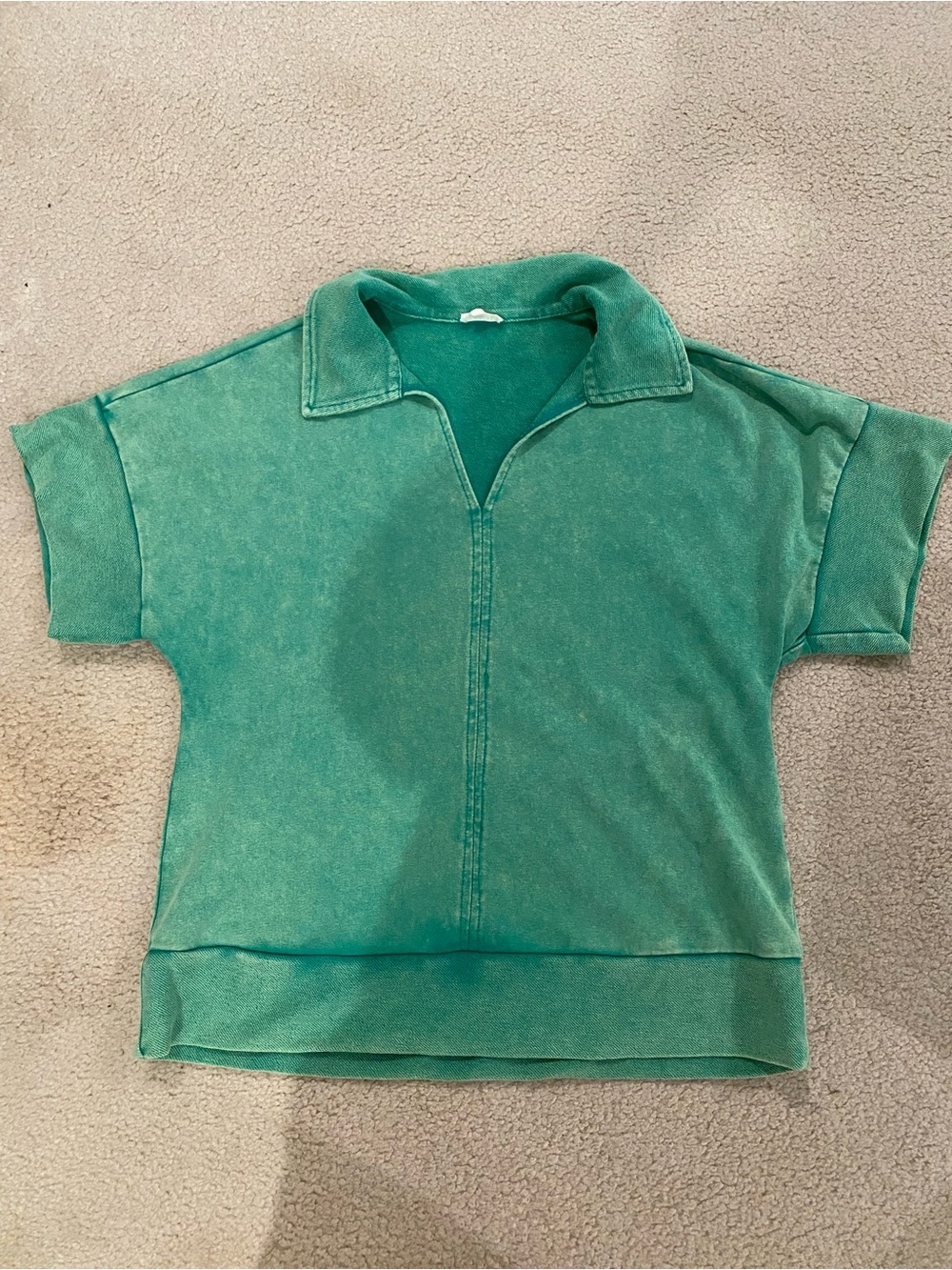 JODIFL Short-Sleeve Terry Polo in Green